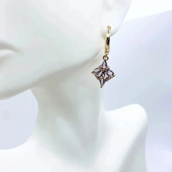 Drop Leaves Earrings Gold Plated - Picture 4 of 4